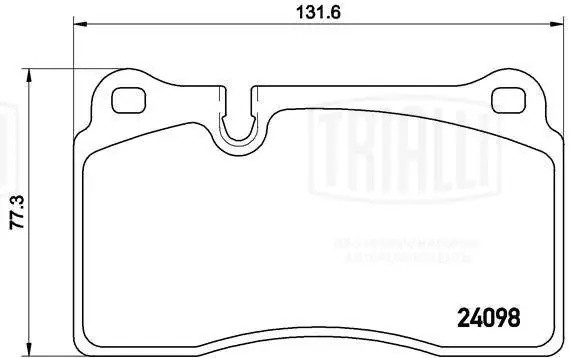 Колодки тормозные дисковые передние т/с Brembo PF 4393 TRIALLI