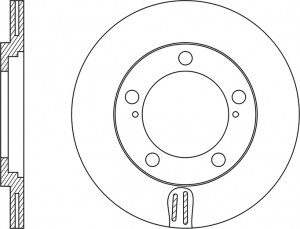 Диск тормозной SUZUKI Grand Vitara (98-05) передний (1шт.) NIBK RN1491 NIBK