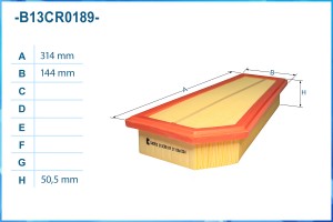 Фильтр воздушный B13CR0189 B13CR0189 CWORKS