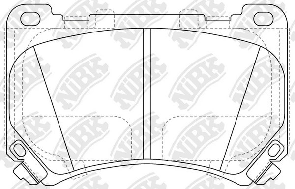 Колодки тормозные HYUNDAI Equus (08-) передние (4шт.) NIBK PN11002 NIBK