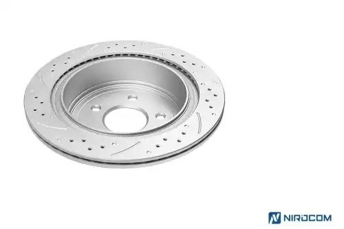 Задний тормозной диск Evolution с перфорацией и насечками, в покрытии GEOMET JBR981 POWERSTOP