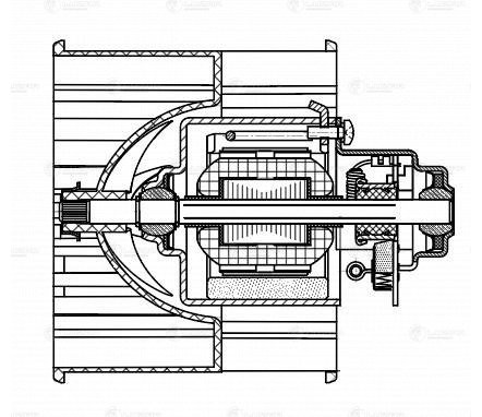 Мотор отопителя ГАЗ-2217,2705,3110,3221 в сборе с ротором LUZAR LFH 0301 LUZAR