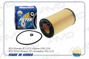 Фильтр масляный KIA Sorento JC, 3,3, Opirus GH, 3,8, HYUNDAI Sonata NF, Grandeur AMD.FL24 AMD