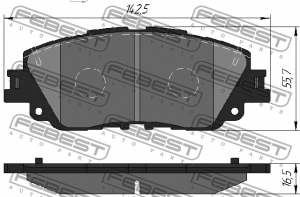 Колодки тормозные передние (с противоскрипной пластиной) 0101GSV70F FEBEST