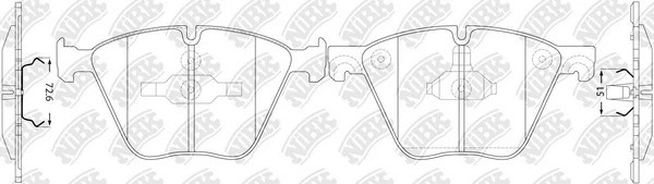 Колодки тормозные BMW 5 (12-) передние (4шт.) NIBK PN0494 NIBK
