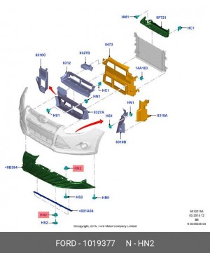 Клипса FORD OE 1 019 377 FORD