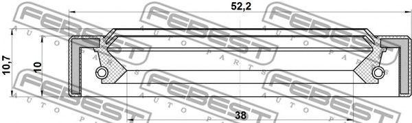 Сальник привода MITSUBISHI PAJERO II 1991-2004 (40X52X10X10.7) 95IAY-40521011X 95IAY-40521011X FEBEST