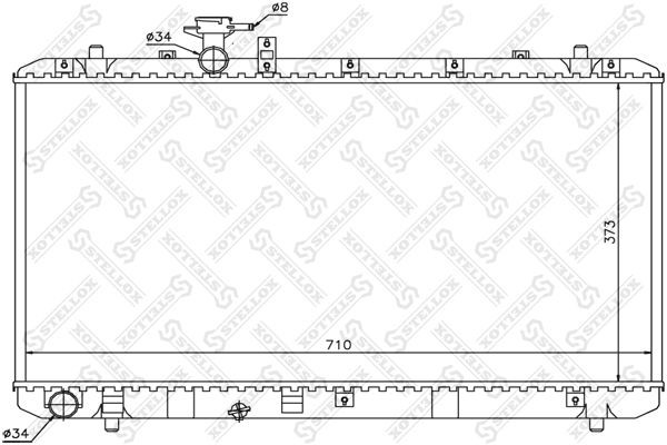 радиатор системы охлаждения! МКПП\ Suzuki SX4 1.5-1.6i 16V 05> 10-25461-SX STELLOX