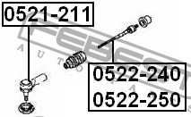 Наконечник рулевой 0521-211 0521-211 FEBEST
