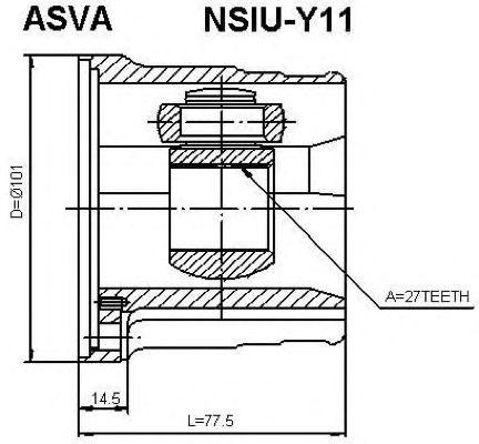 ШРУС ВНУТРЕННИЙ 27x101 [12] NSIUY11 NSIU-Y11 ASVA
