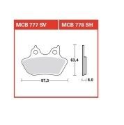 Колодки дисковые MCB777SV MCB777SV TRW LUCAS