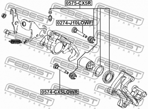 Втулка направляющая задн суппорта MAZDA CX-5 KE 2011- 0574-CX5LOWR 0574-CX5LOWR FEBEST