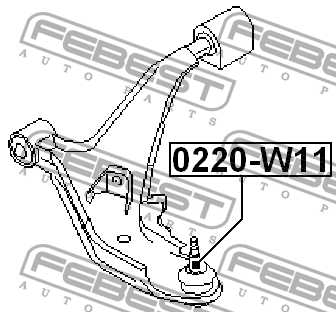 Опора шаровая NISSAN PRIMERA P11 1996-2001 0220-W11 0220-W11 FEBEST