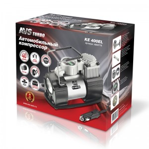 Компрессор автомобильный 40л/мин. 10атм. 14А 12V в прикуриватель (фонарь) Turbo  A80977S AVS