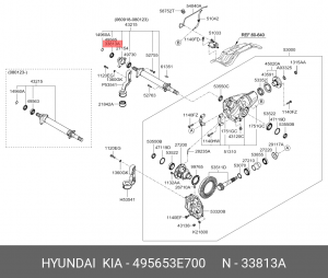 Кольцо уплотнительное 495653E700 HYUNDAI KIA