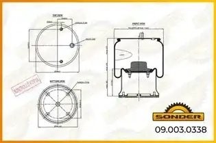 Пневморессора Premium со стаканом (металл) — 3 года безусловной гарантии 090030338 SONDER