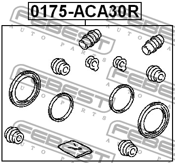Ремкомплект тормозного суппорта 0175-ACA30R 0175-ACA30R FEBEST
