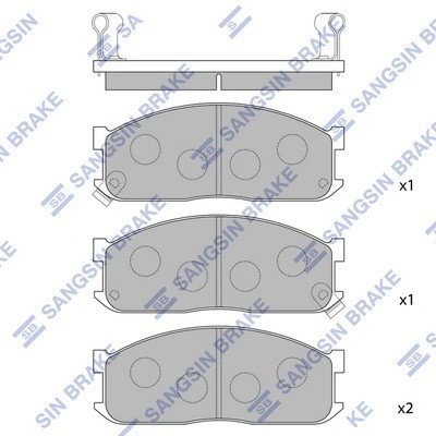 Колодки тормозные дисковые Mazda E2000/2200 &4WD 2.0-2.2D 84-97 SP1044 SP1044 SANGSIN