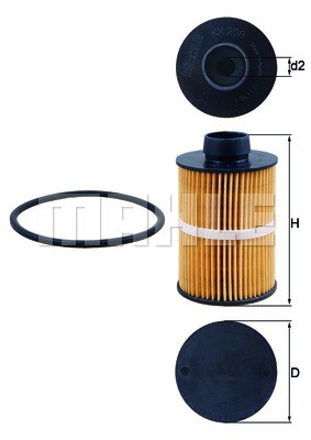 Фильтр топливный CHEVROLET Captiva OPEL Corsa PEUGEOT Boxer CITROEN Jumper FIAT  KX208D MAHLE KNECHT