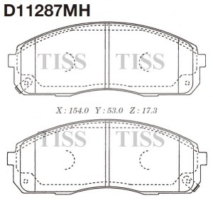 Колодки тормозные дисковые  KIA CARNIVAL II (GQ) D11287MH D11287MH MK KASHIYAMA