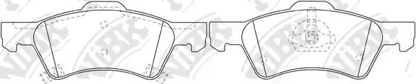Колодки тормозные CHRYSLER Voyager 3 DODGE Caravan передние (4шт.) NIBK PN0321 NIBK