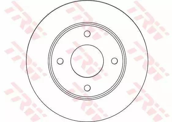 Диск тормозной передний MITSUBISHI COLT VI, SMART FORFOUR (454) (256мм) DF4457 DF4457 TRW