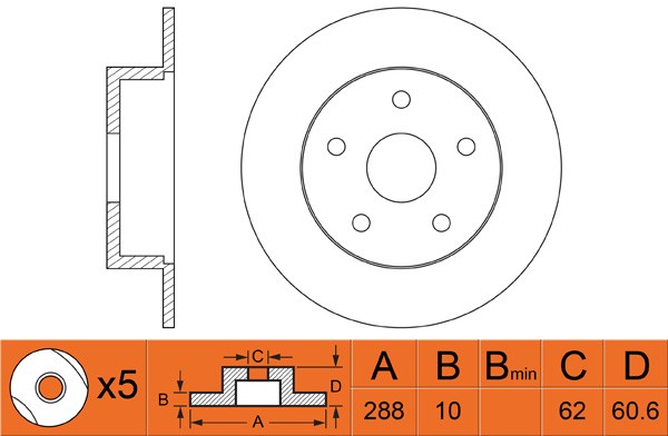 Диск тормозной LEXUS RX 2000-2003 RN1251 RN1251 NIBK