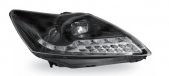 Фара левая черная под корректор FORD FOCUS II+ 2008- / 431-1181LMLDEM2 4311181LMLDEM2 DEPO