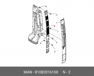 81.08201-6108 Решетка MAN 81082016108 MAN