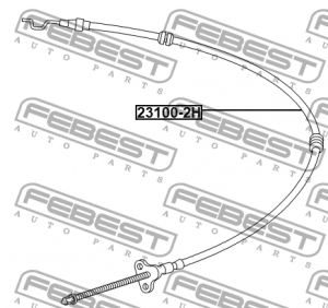 Трос ручного тормоза VOLKSWAGEN AMAROK 2011-2016 23100-2H 23100-2H FEBEST