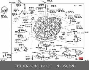 Прокладка сливной пробки 90430-12008 90430-12008 TOYOTA