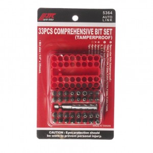 Набор бит 1/4" TORX, HEX, SPANNER с магнитным держателем 33 предмета в боксе JTC JTC-5364 JTC TOOLS