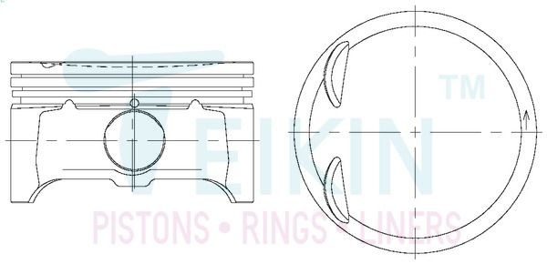 Поршень двигателя без колец (4 поршня) 422160.50 42216050 TEIKIN