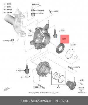 5C3Z3254C SEAL ASY - OIL 5C3Z-3254-C FORD