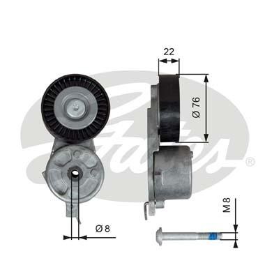 Натяжитель руч.ремня с роликом 7808-21541 T39141 GATES