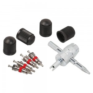 Ремкомплект для вентилей (20 золотников, 20 пласт. колп., 1 метчик) в блистере ( ATRS019 AIRLINE