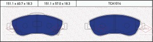 Колодки тормозные дисковые передние HONDA CR-V 07- TCA1014 TCA1014 TATSUMI