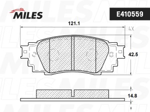 Колодки тормозные задние (Смесь Low-Metallic) LEXUS RX 15- (TRW GDB4459) E410559 E410559 MILES