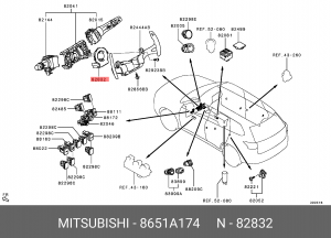 ДАТЧИК УГЛОВОЙ СКОРОСТИ 8651A174 MITSUBISHI