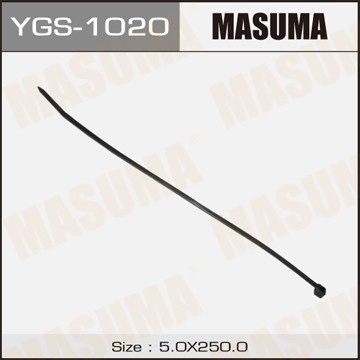 хомут пластиковый черный! 5х250\ YGS1020 MASUMA