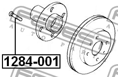 Шпилька колесная HYUNDAI ACCENT II, GETZ, SANTA FE 1284-001 1284-001 FEBEST