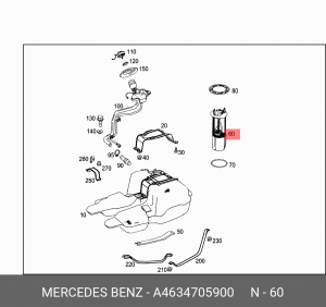 Насос топливный MERCEDES G (W463) OE A 463 470 59 00 MERCEDES BENZ