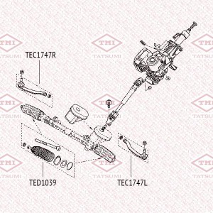 Наконечник рулевой тяги L RENAULT Fluence/Scenic/Megane 08- TEC1747L TEC1747L TATSUMI