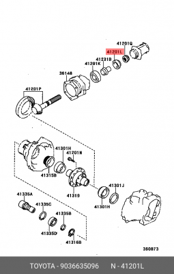 Подшипник дифференциала 90366-35096 90366-35096 TOYOTA