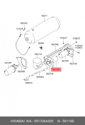 Усилитель вакуумный HYUNDAI HD120 OE 591106A003 HYUNDAI KIA