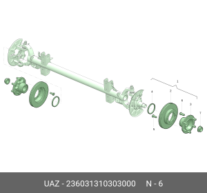Болт ступицы УАЗ Профи (21-) колеса переднего (ОАО УАЗ) 236031310303000 UAZ UAZ
