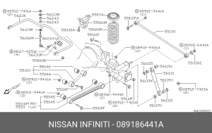 гайка!\ Renault Alaskan, Nissan Pathfinder 95> 089186441A NISSAN