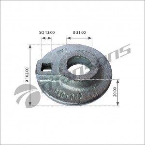 Шайба эксцентриковая сайлентблока полурессоры[D=102 d=31 h=21] 600.034 MANSONS