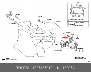 TOYOTA CAMRY V50 (2011>) 12273-36010 TOYOTA