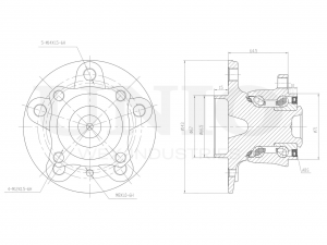 Ступица задняя (с ABS) HUB-20241 UNIO